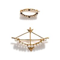 COLLECTION OF YELLOW GOLD AND CULTURED PEARL JEWELRY