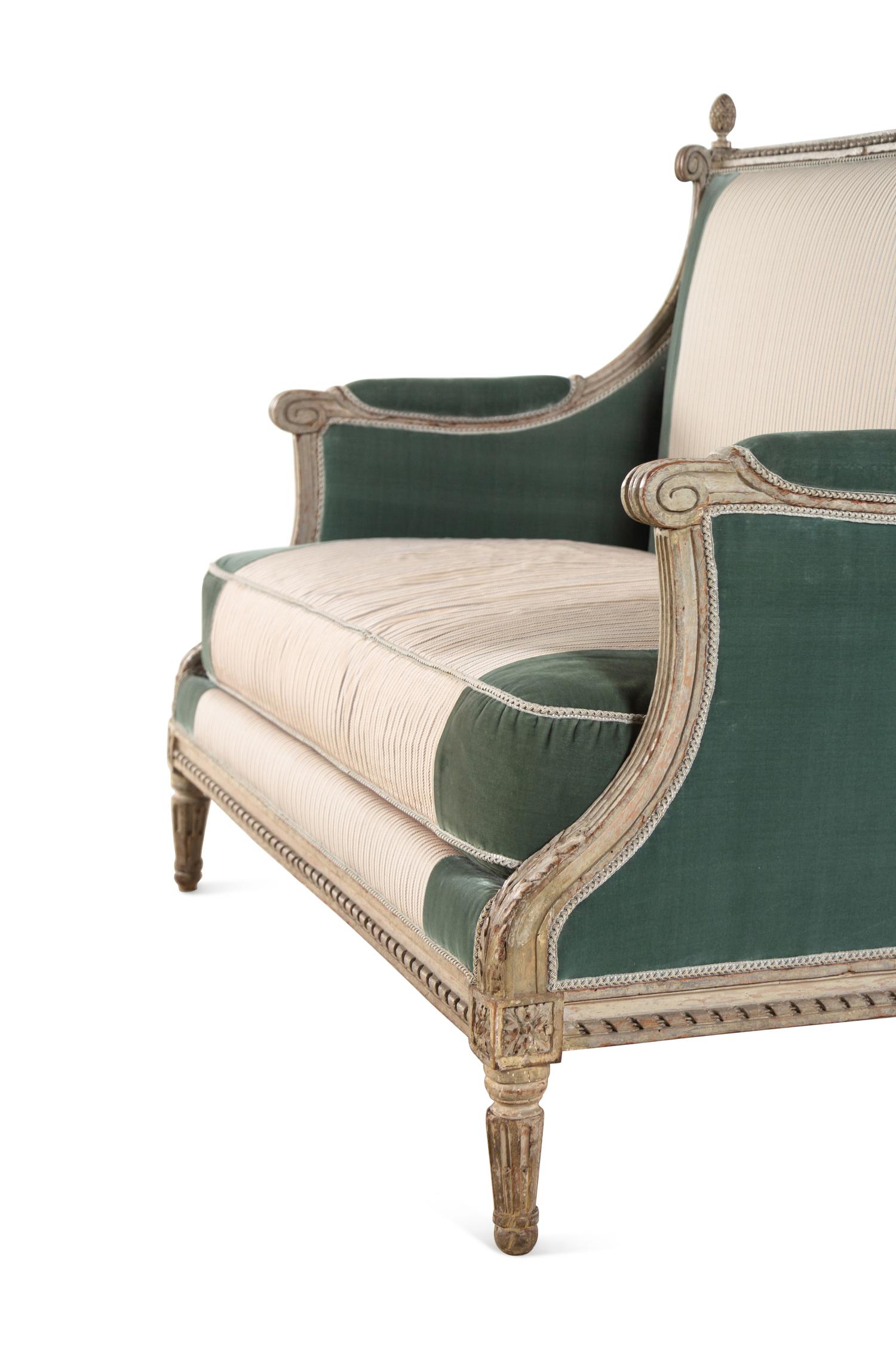 A Louis XVI Carved and Painted Canapé by Jean-Baptiste-Claude Sené (French, 1748-1803)