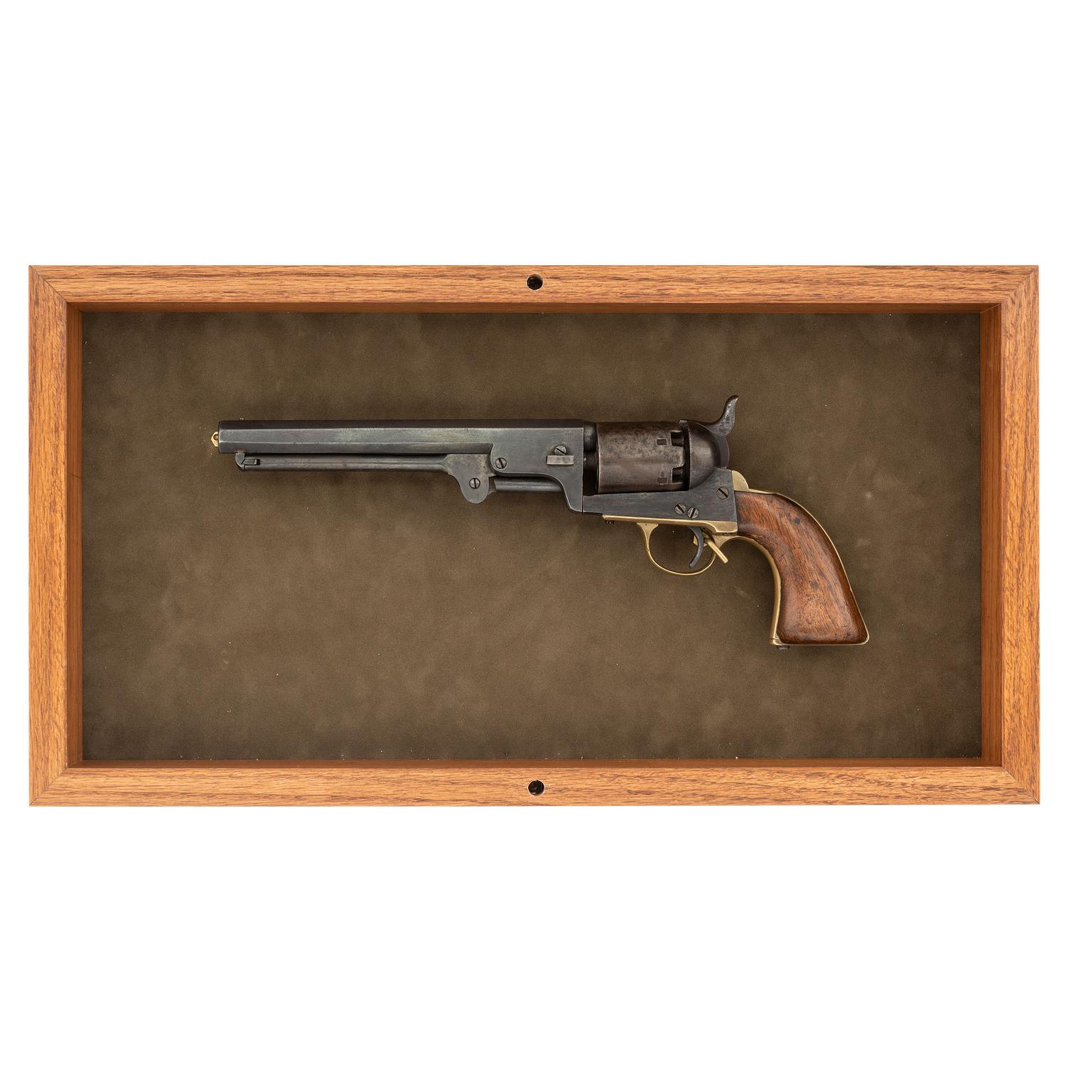 Belgian Colt Brevete 1851 Navy Revolver by Gilon in Modern Display Case