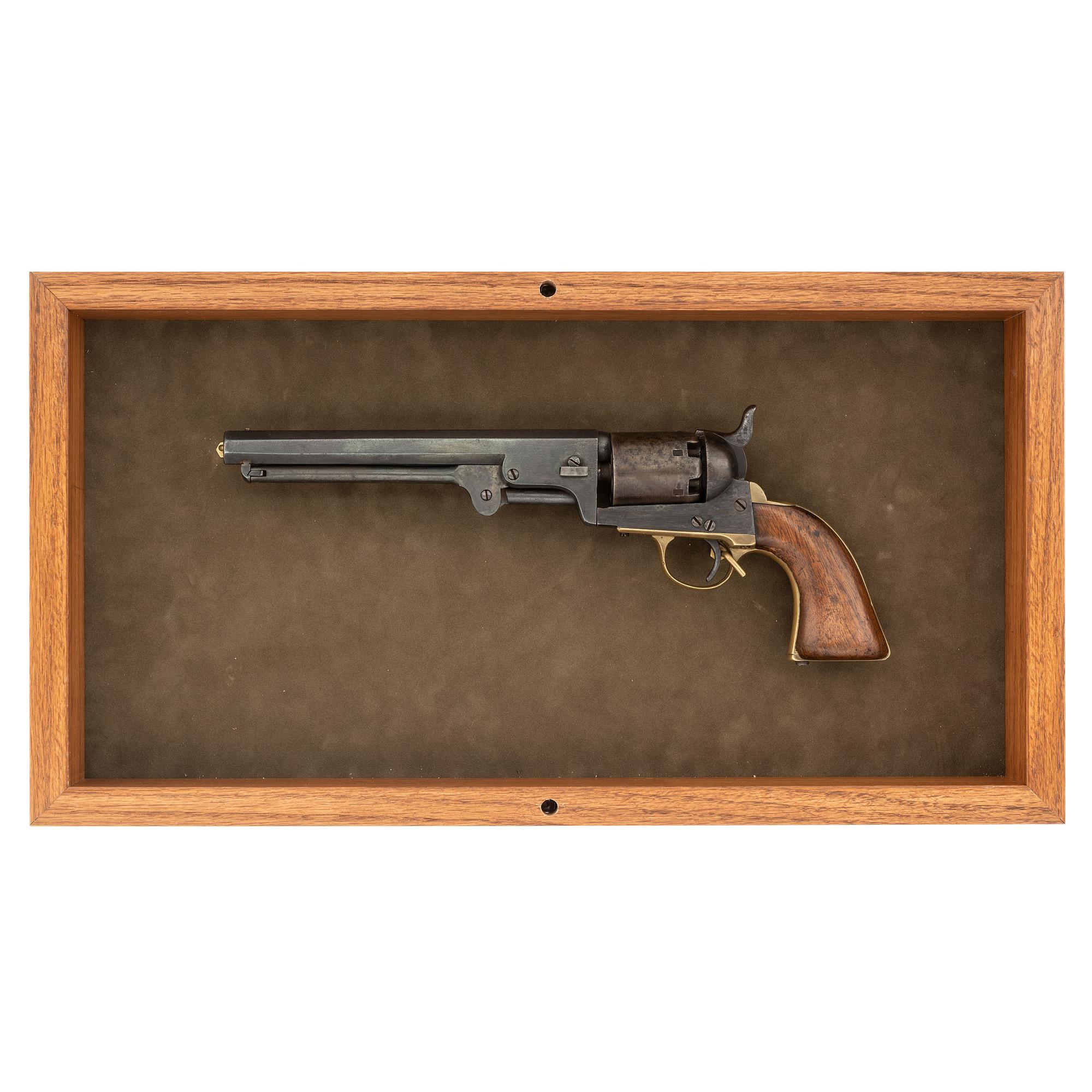 Belgian Colt Brevete 1851 Navy Revolver by Gilon in Modern Display Case