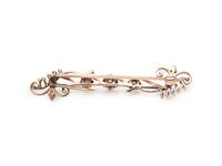 ANTIQUE, DIAMOND BAR BROOCH