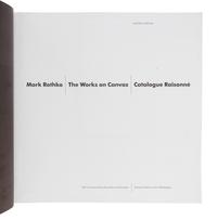 [ROTHKO, Mark (1903-1970)]. ANFAM, David. Mark Rothko, The Works on Canvas; Catalogue Raisonné. New Haven and London: Yale University Press, 1998.