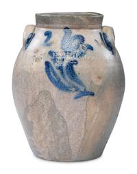 An L. Marsilliot Two-Gallon Cobalt Decorated Stoneware Jug