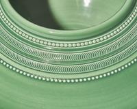 Two Wedgwood Green Glazed Ceramic Vases