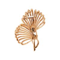 FRENCH, RETRO, ROSE GOLD BROOCH