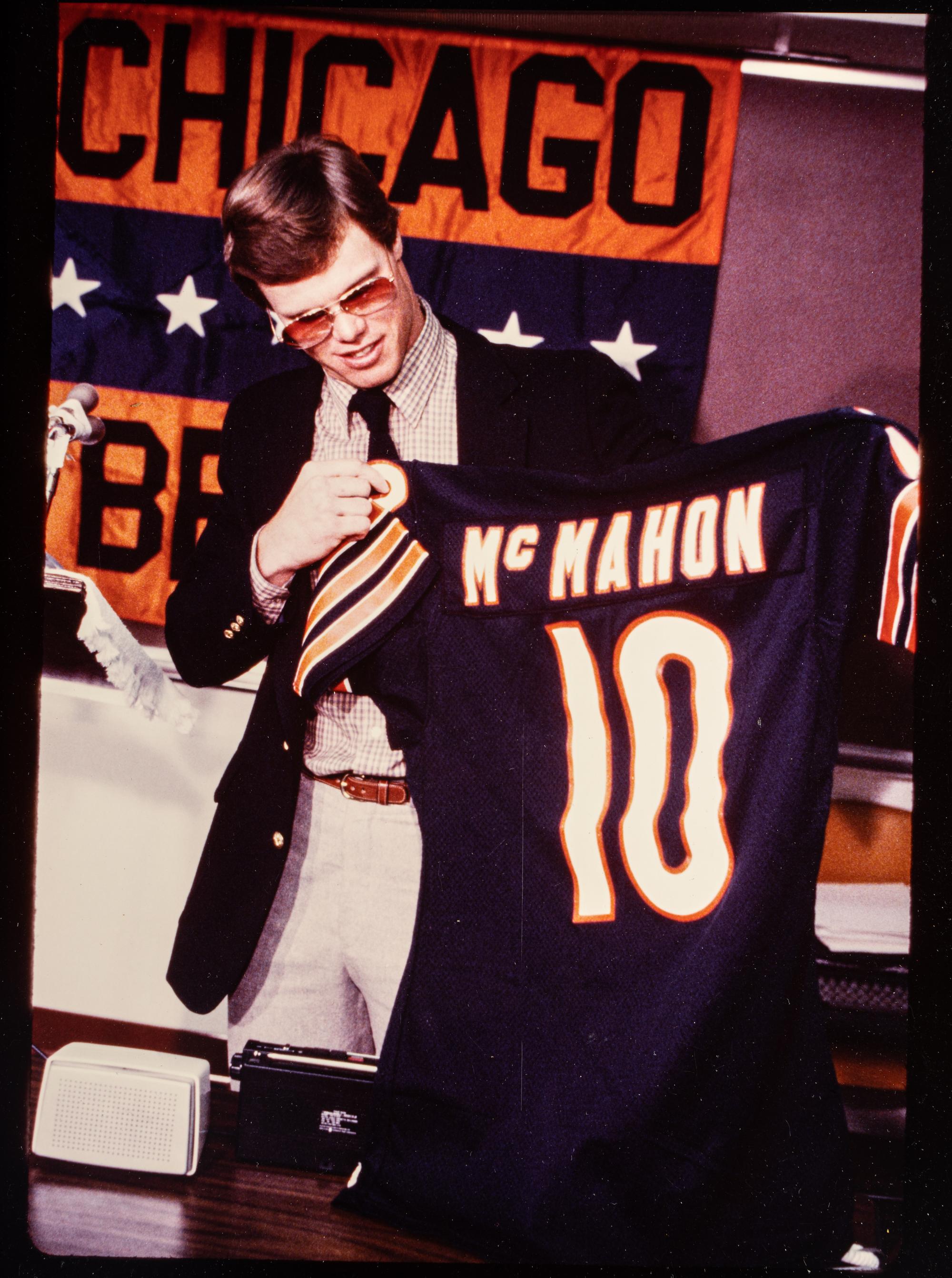A Unique, Never Published Jim McMahon 1982 Rookie Contract Signing Photo from The Collection of Sports Super Agent Steve Zucker,