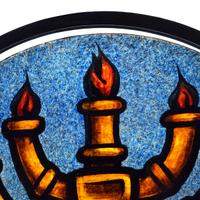 A Drehobl Brothers Art Glass Window 12.25" W x .25" D x 12.25" H — United States, Circa 1920