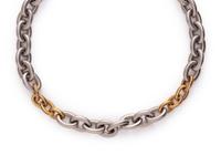KIESELSTEIN-CORD, SILVER AND YELLOW GOLD NECKLACE