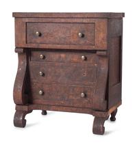 A Classical Veneered Walnut Diminutive Chest of Drawers