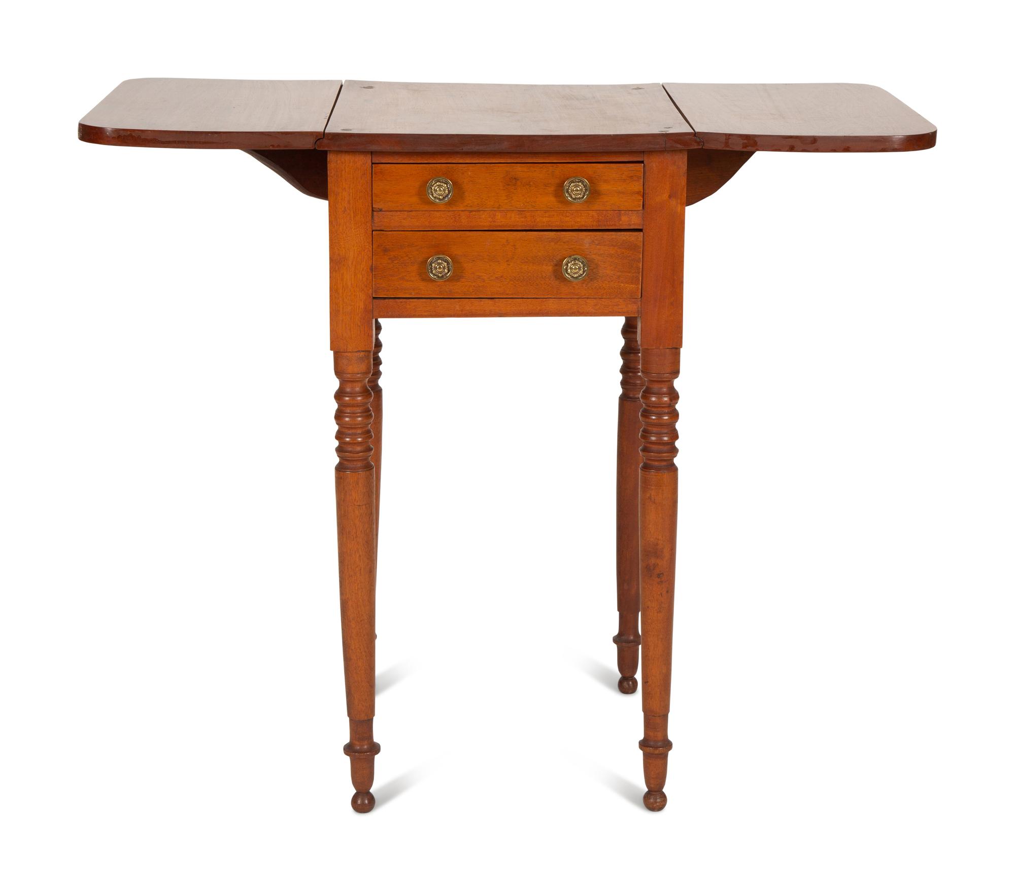 An American Mahogany Drop Leaf Side Table