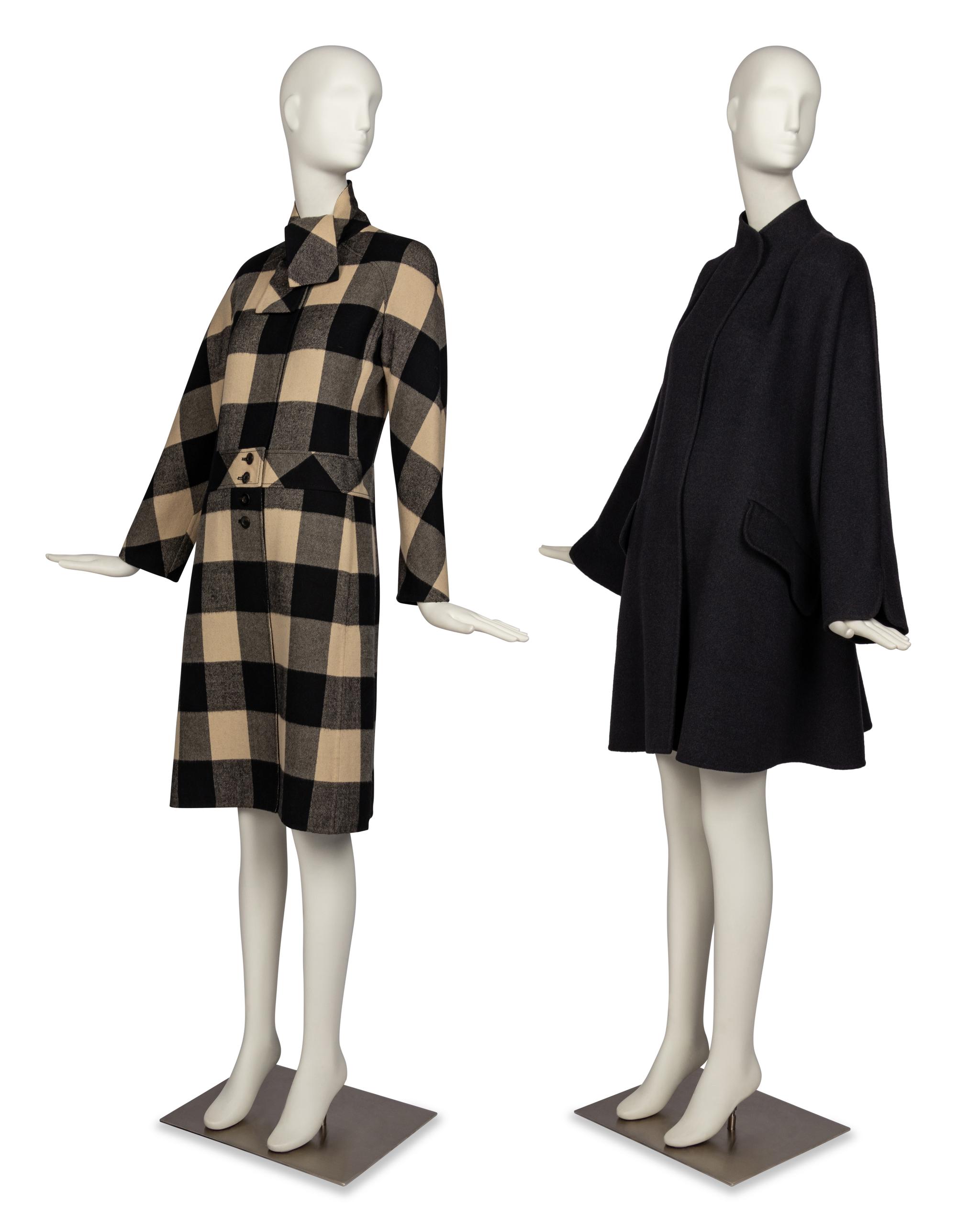 Two Designer Coats by Valentino and Geoffrey Beene, 1990s-2000s
