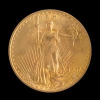 A United States 1907 Saint-Gaudens $20 Gold Coin