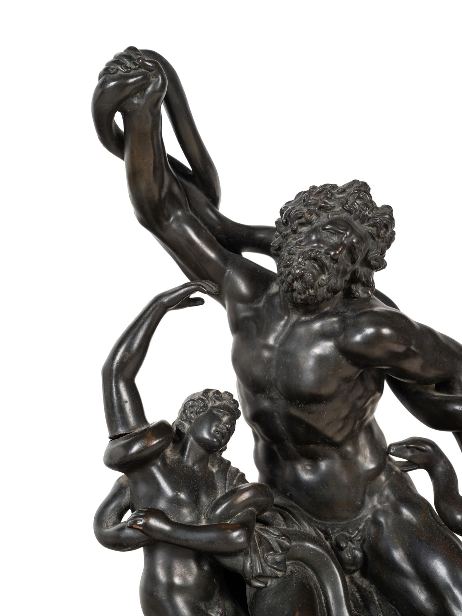 An Italian Bronze Figure of Laocoön and His Sons After the Antique by Agesander of Rhodes