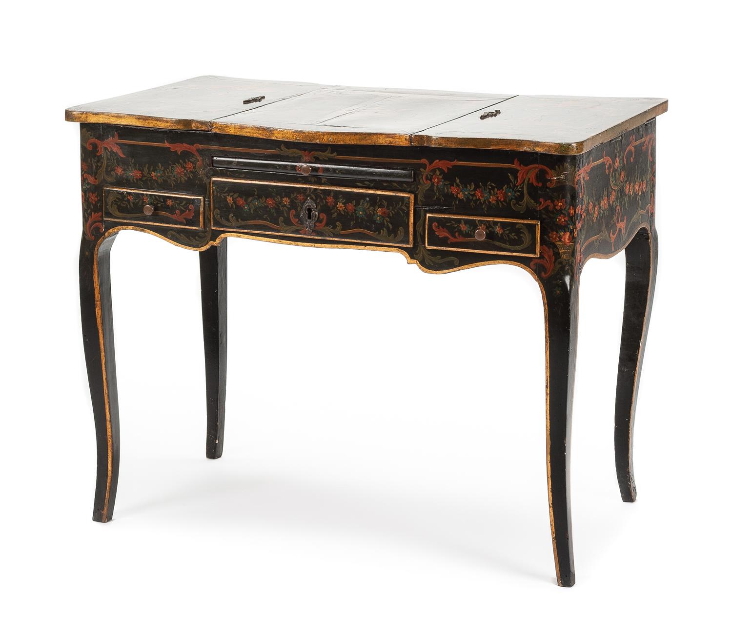 A Louis XV Painted Poudreuse Height 27 1/2 x width 32 x depth 18 inches. — 18TH CENTURY