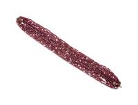 14k Gold and Garnet Multi-Strand Necklace