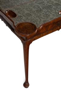 A Queen Anne Walnut Accordion-Action Game Table