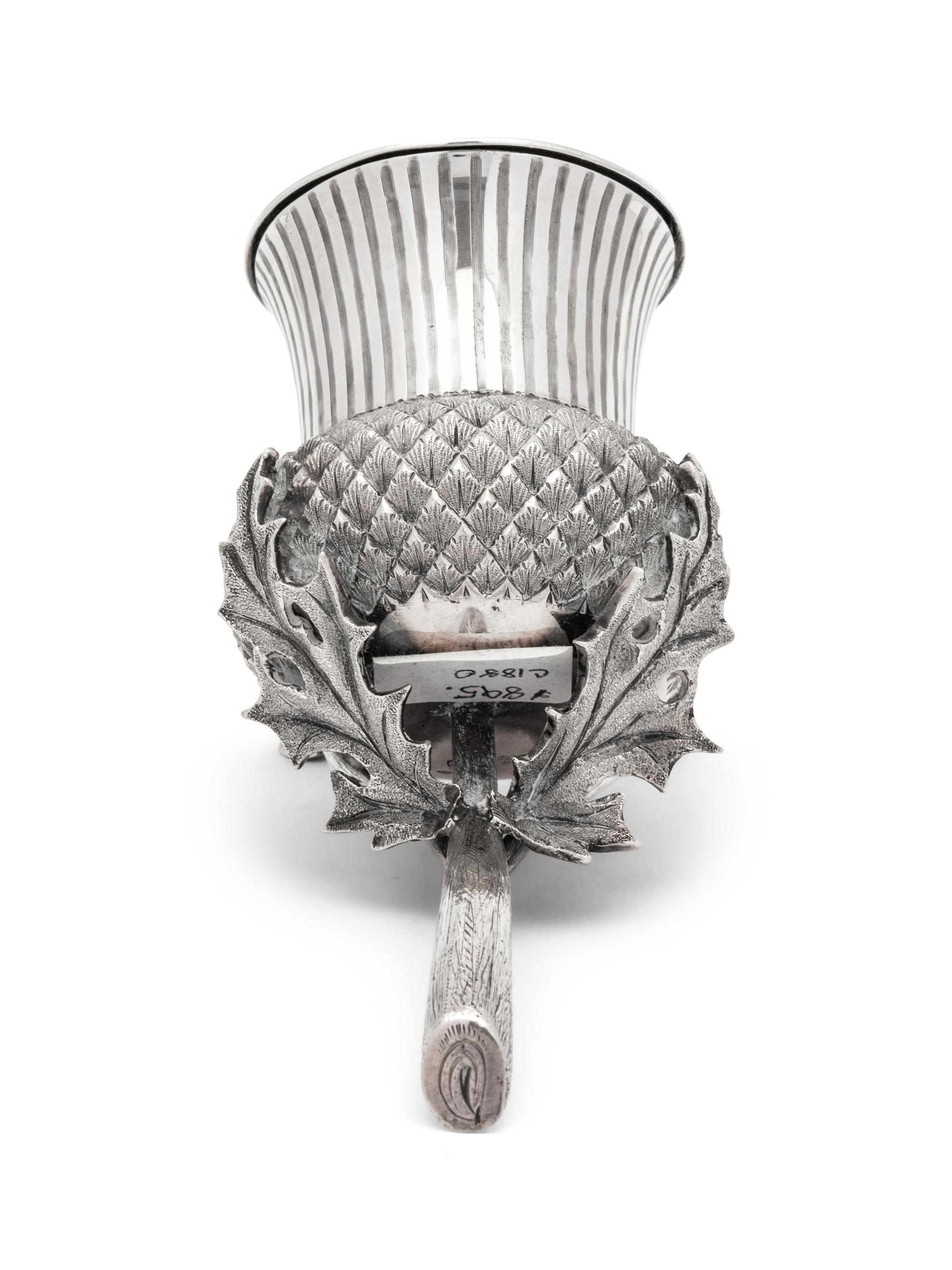 A Sheffield Plate Thistle-form Sugar Shaker