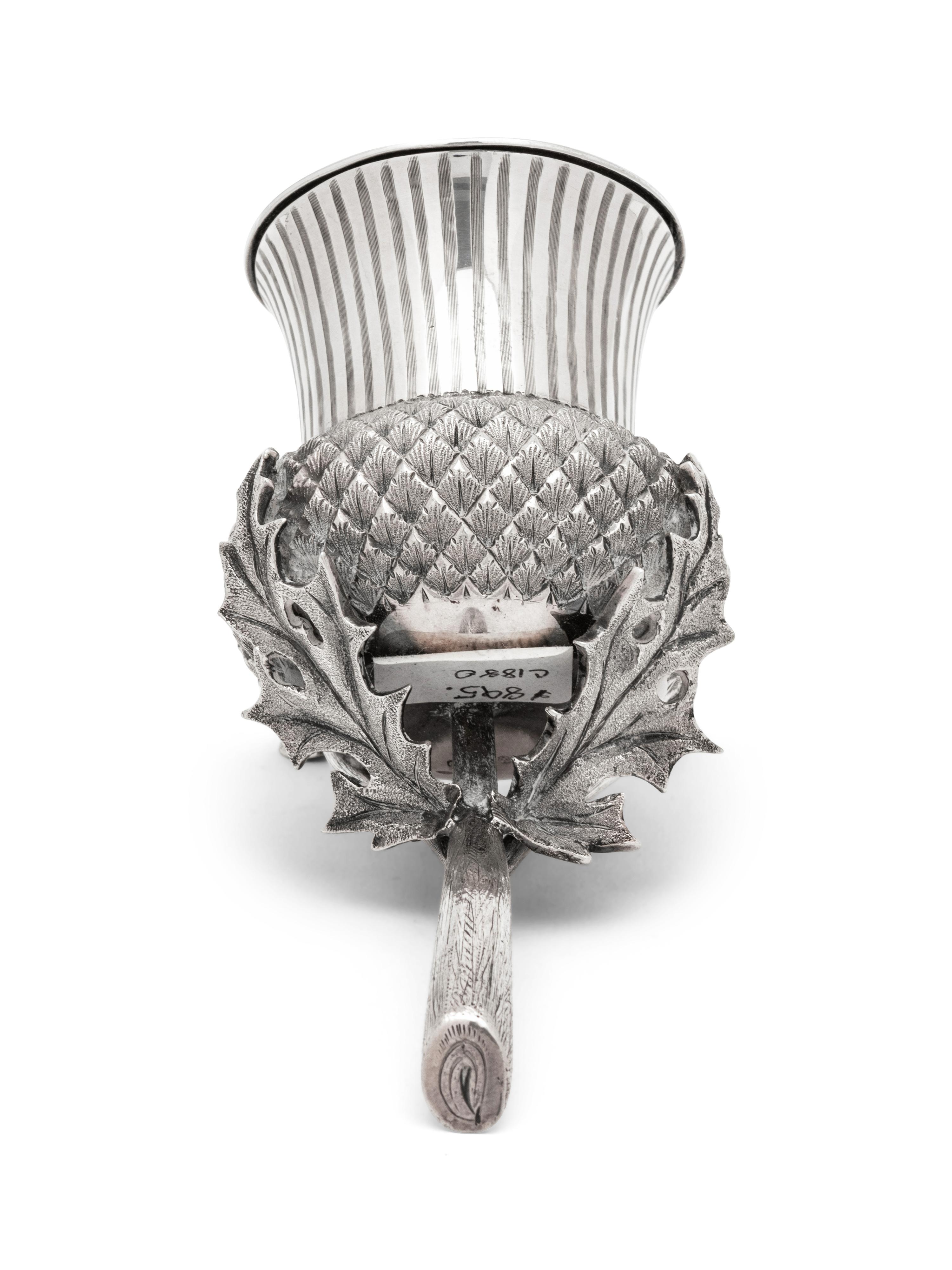 A Sheffield Plate Thistle-form Sugar Shaker