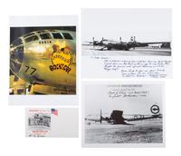 [WWII - HIROSHIMA]. Over 180 signatures from the pilots and crew of the Enola Gay and Bockscar .