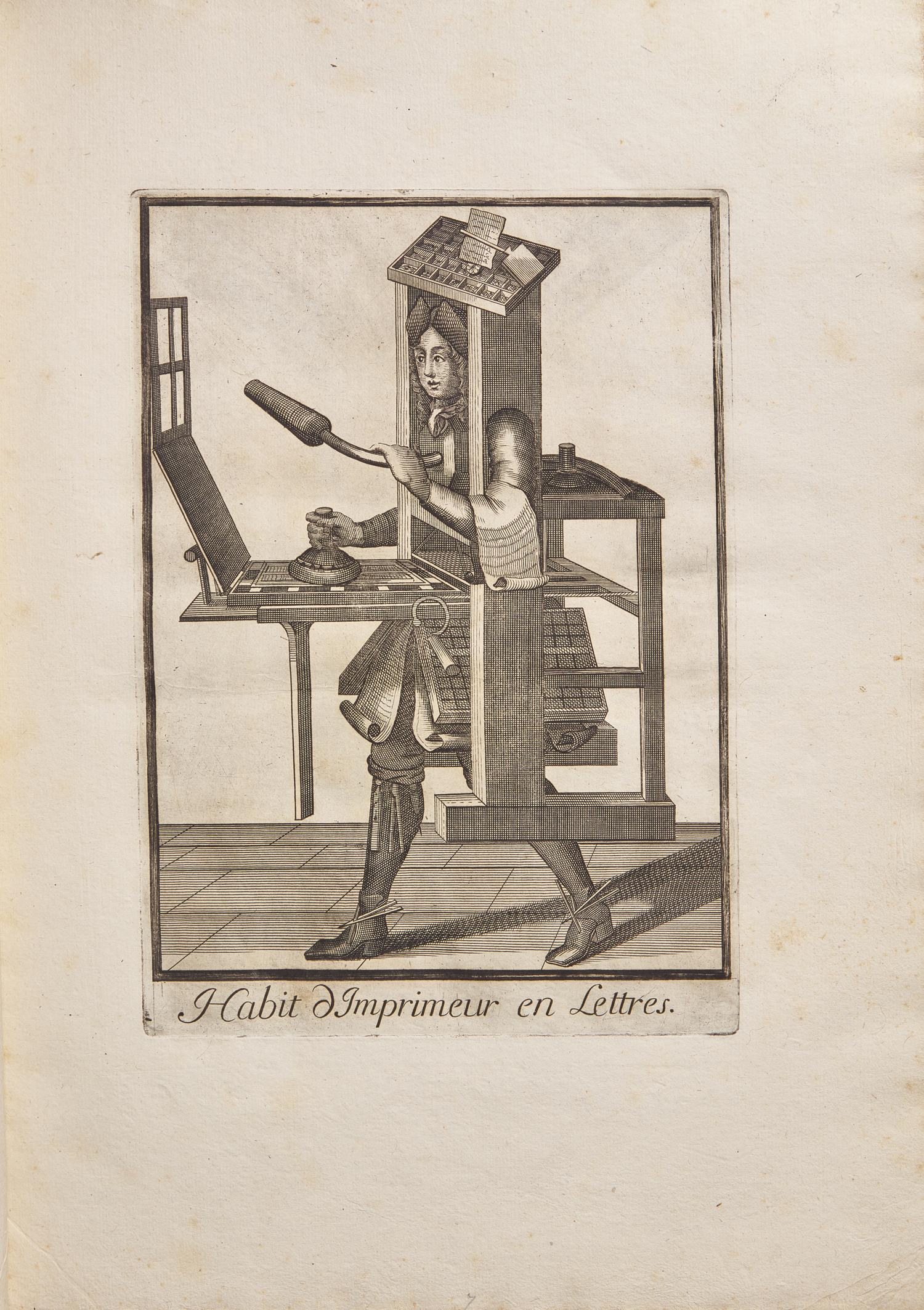 [Plate Books] (Larmessin, Nicolas de, II). Les Costumes Grotesques et les Métiers