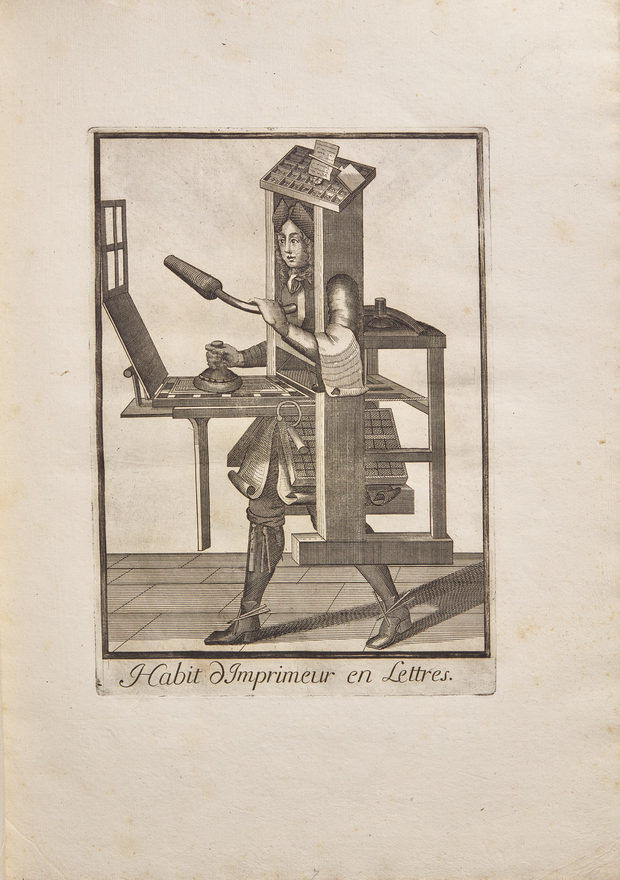 [Plate Books] (Larmessin, Nicolas de, II). Les Costumes Grotesques et les Métiers