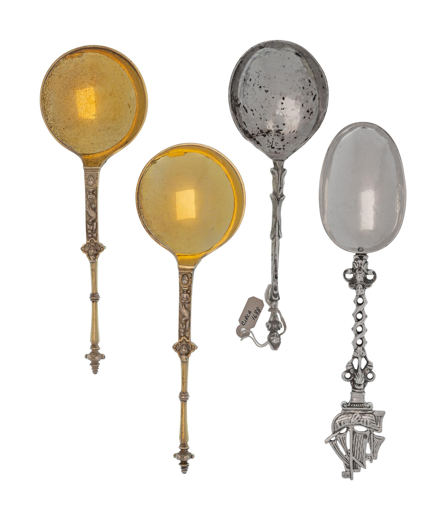 A Group of Silver Christening Spoons