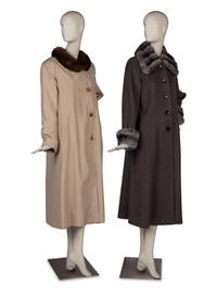 Yves Saint Laurent Sable-Trimmed Jacket and Chinchilla-Trimmed Cashmere Coat