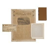 [Hawaii] Group of 4 Early Newspapers and Documents Relating to Hawaii, 1826-80s