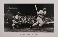 A Ted Williams Signed Autograph Triple Crown Print (Beckett Authentication Services Letter),