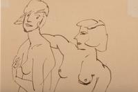 Two Nude Women Standing