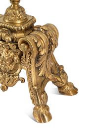 A Pair of French Gilt Bronze Chenets