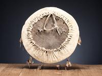 Southern Cheyenne Painted Hide Shield