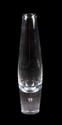 A Steuben Glass Bud Vase Height 8 1/4 inches.
