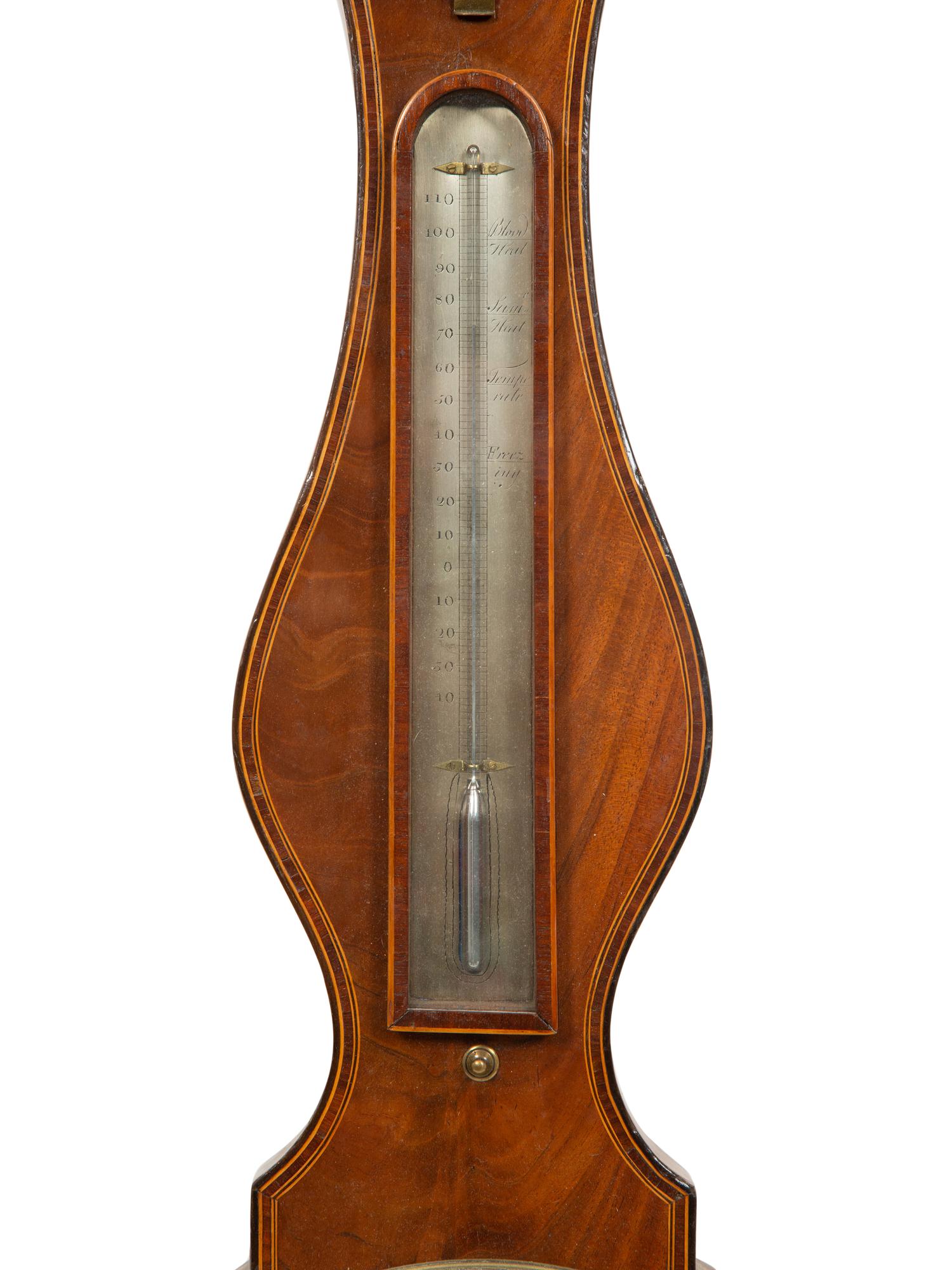 A Regency Crossbanded Mahogany Wheel Barometer