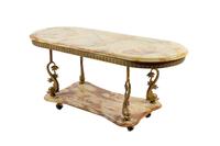 A Victorian Brass and Onyx Side Table