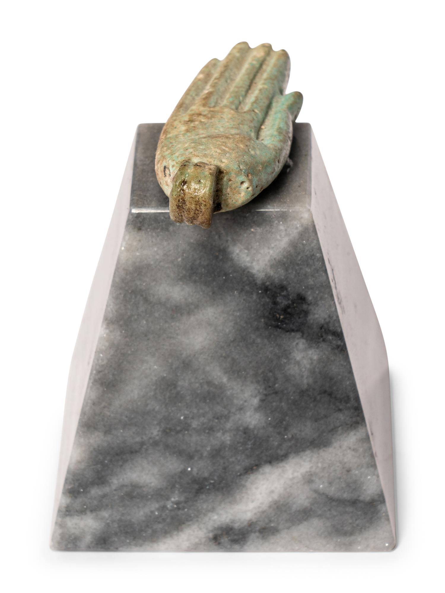 An Egyptian Faience Hand