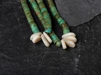 Pueblo Multi-strand Coral Necklace, with Rolled Turquoise Joclas