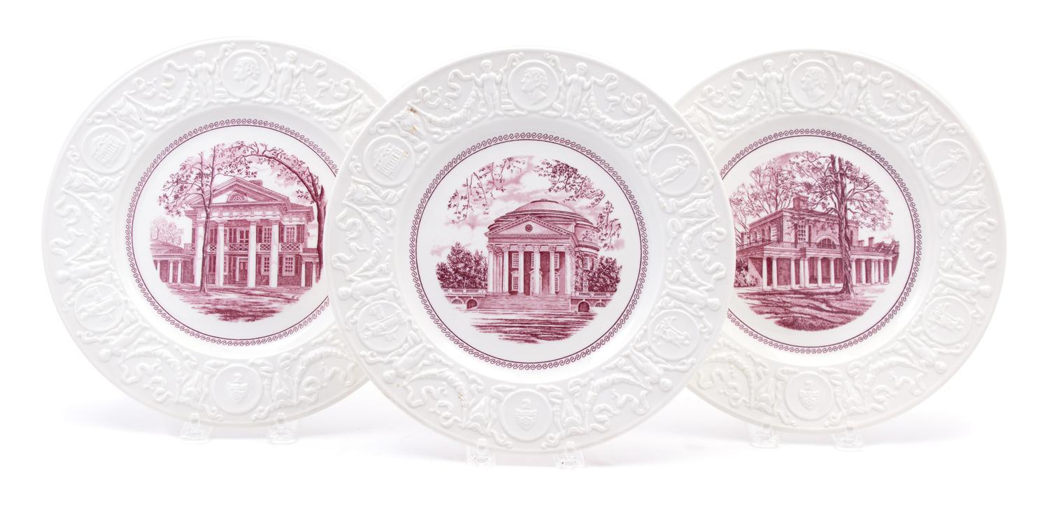 A Set of Thirteen Wedgwood Creamware University of Virginia Plates