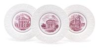 A Set of Thirteen Wedgwood Creamware University of Virginia Plates