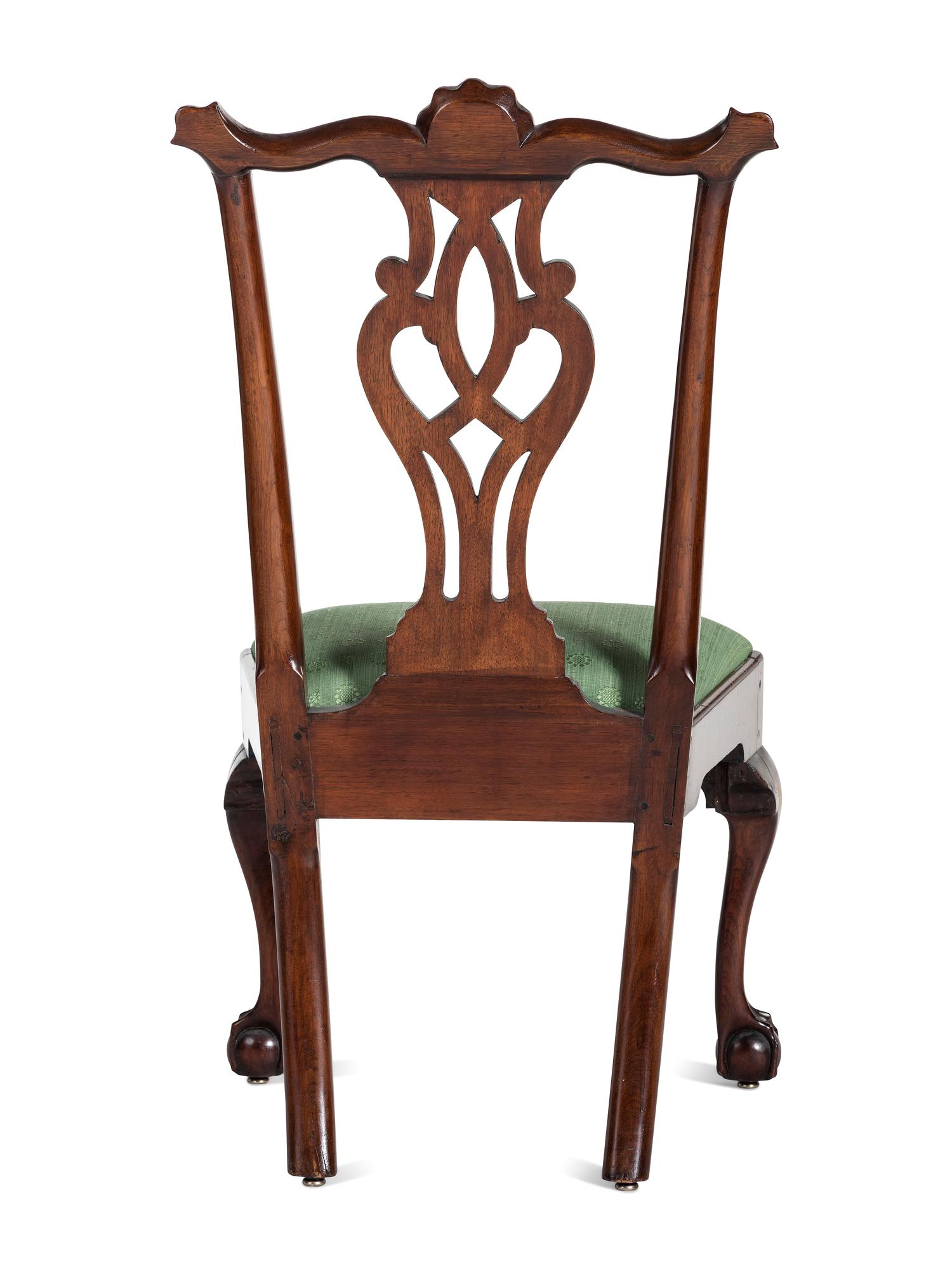 A Chippendale Shell-Carved Walnut Side Chair