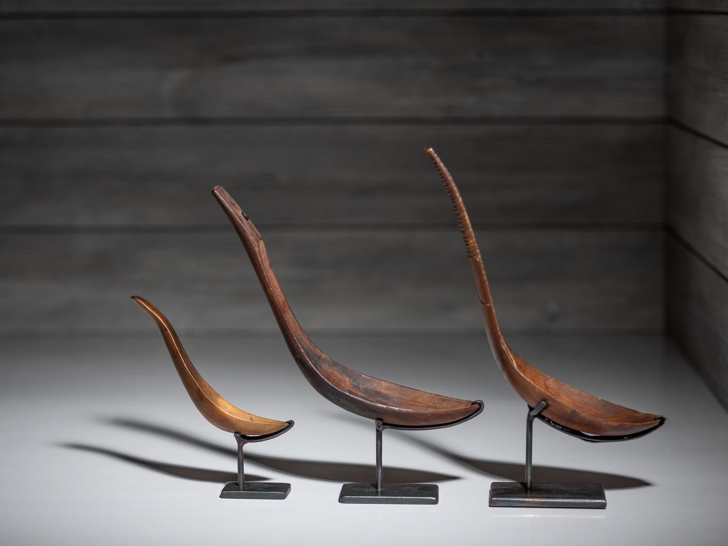 Northwest Coast Horn and Wood Spoons