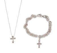 TIFFANY & CO., STERLING SILVER CROSS SET