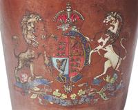 An English Copper-Mounted Leather Fire Bucket