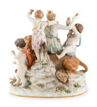 A Meissen Porcelain Group of Cybele Attended by Four Putti