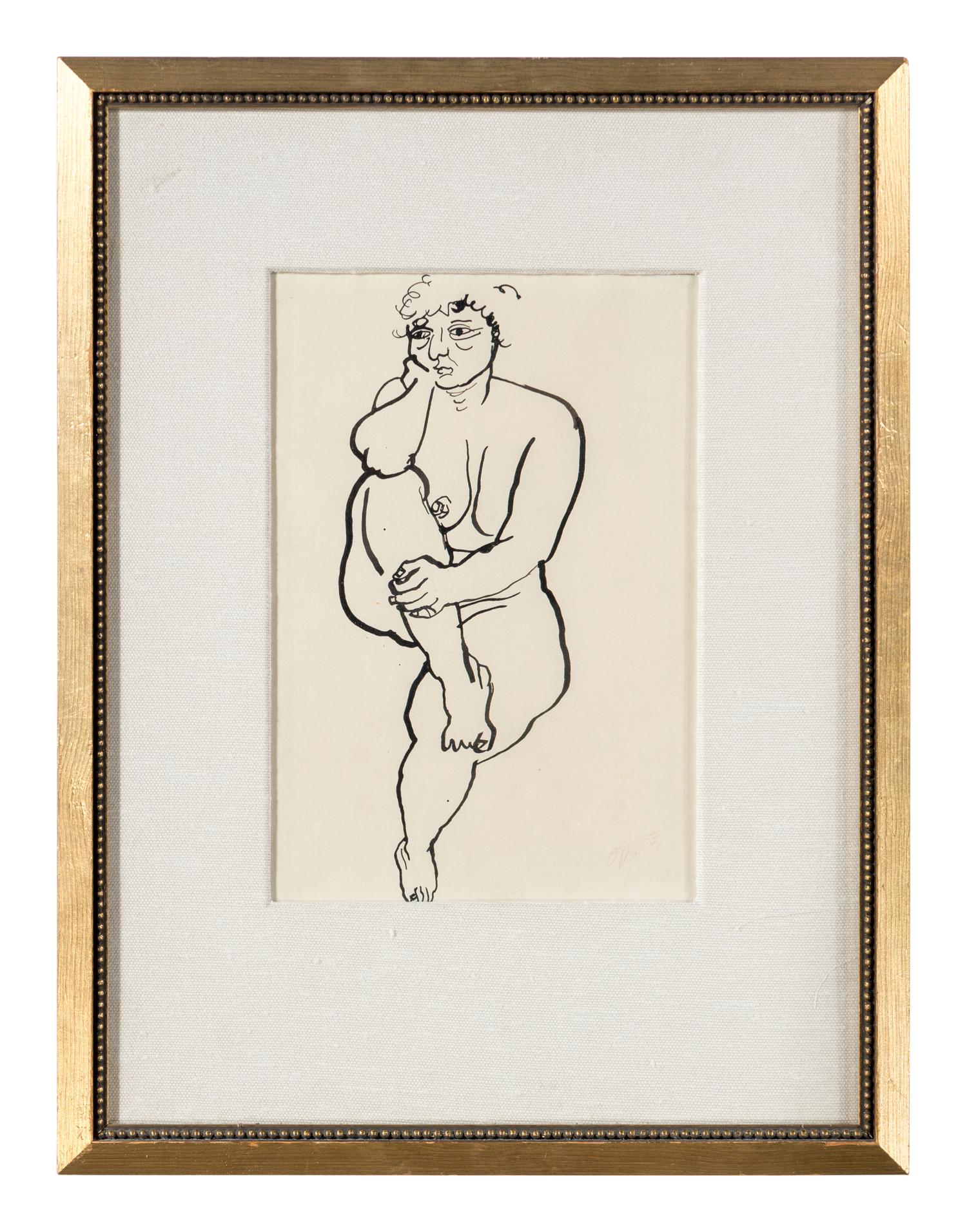 Hockender Weiblicher Akt (Crouching Female Nude) , 1915