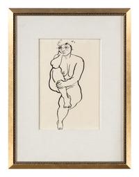 Hockender Weiblicher Akt (Crouching Female Nude) , 1915
