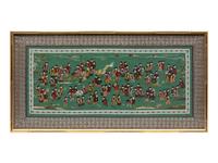 Six Chinese Embroidered Silk Panels