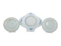 Three Japanese Porcelain Articles and a Chinese Export Porcelain Vase