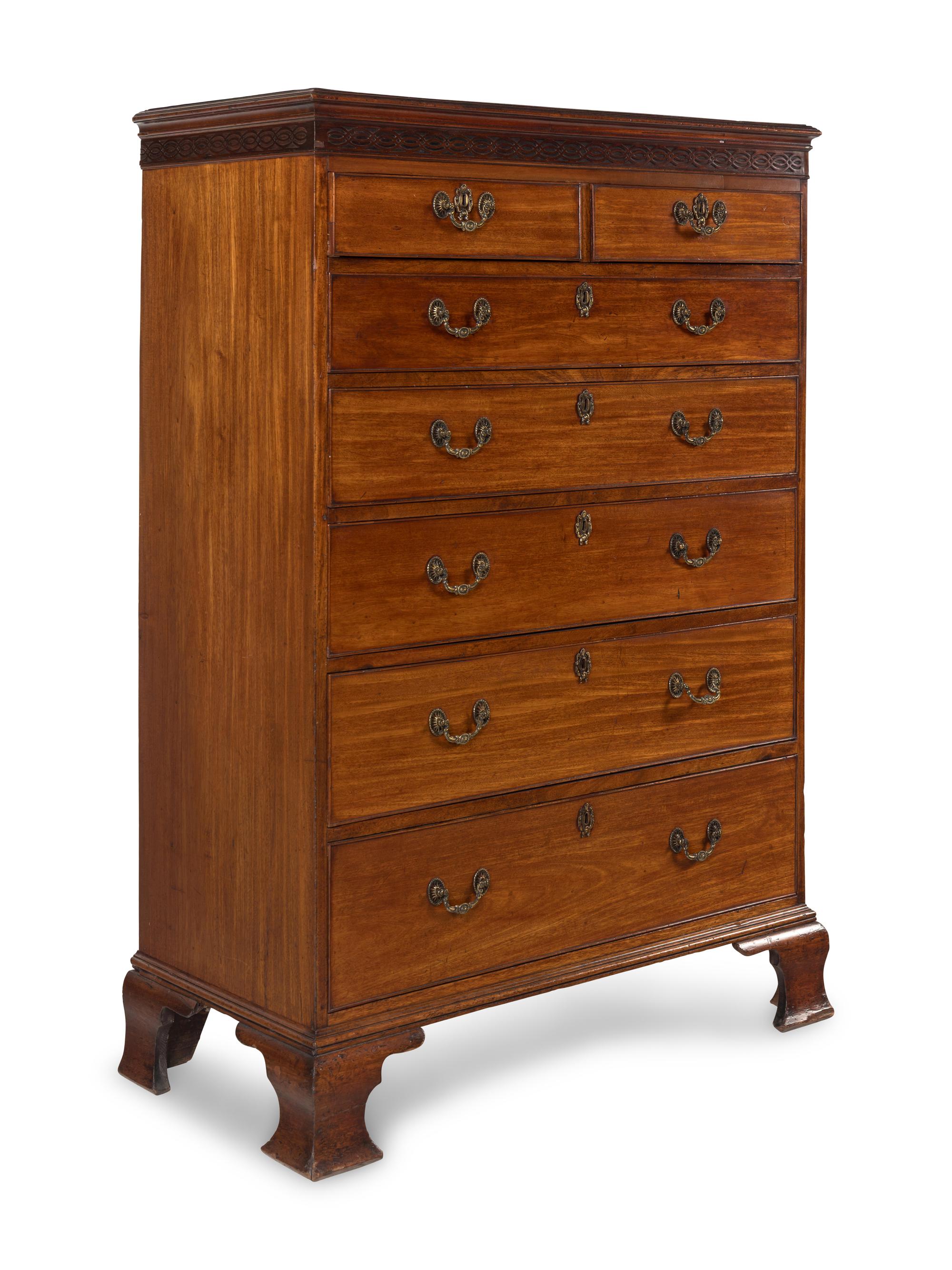 A George III Mahogany High Chest of Drawers