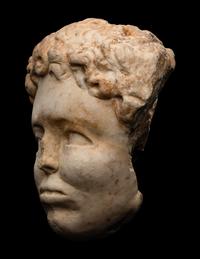 A Roman Marble Head of a Nubian Youth